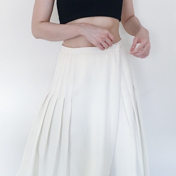 Vintage Charlotte Ford II Wrap Pleated Midi Skirt - Picture 4 of 10
